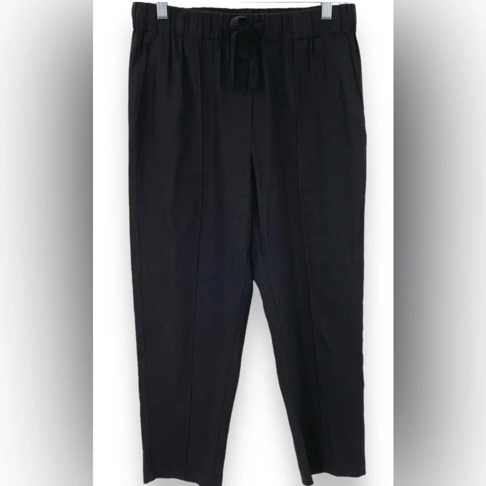 Babaton Aritzia Linen-Blend Errol Pants in Black - Size XS